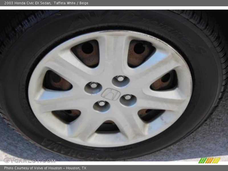 Taffeta White / Beige 2003 Honda Civic EX Sedan