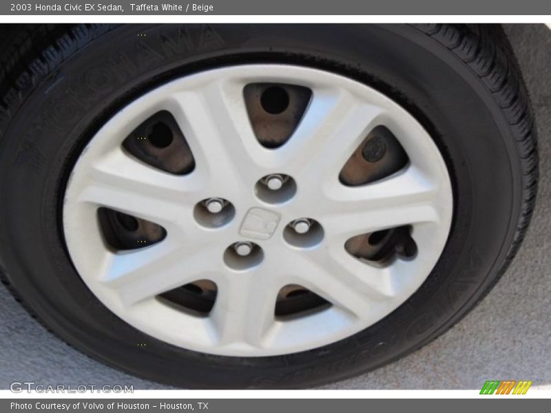 Taffeta White / Beige 2003 Honda Civic EX Sedan