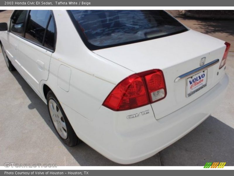 Taffeta White / Beige 2003 Honda Civic EX Sedan