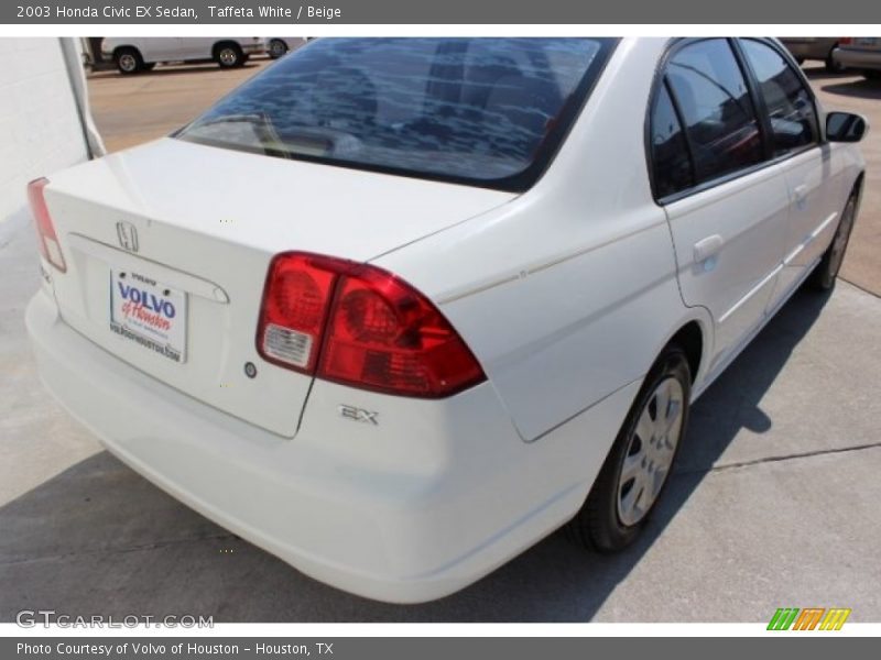 Taffeta White / Beige 2003 Honda Civic EX Sedan