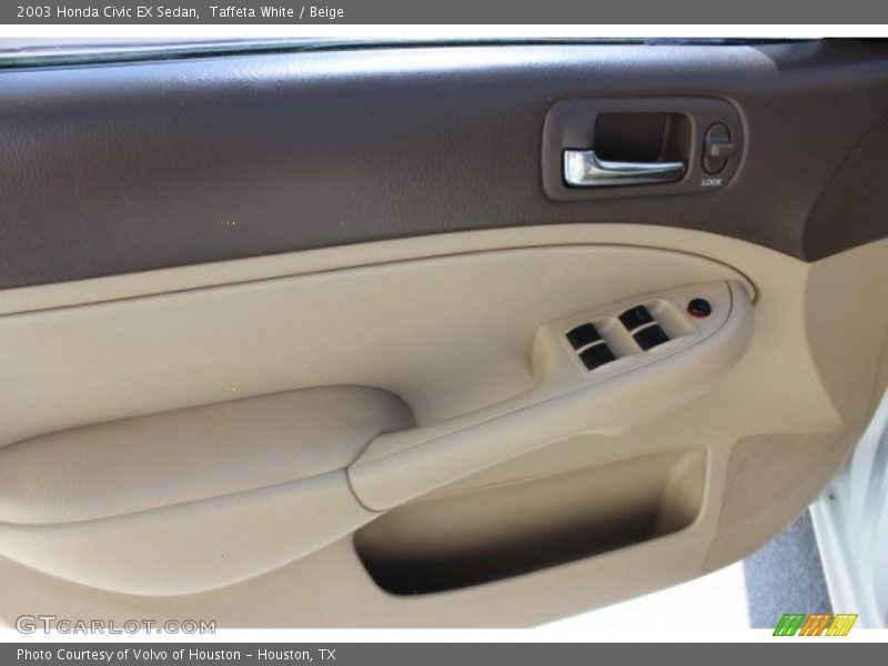 Taffeta White / Beige 2003 Honda Civic EX Sedan