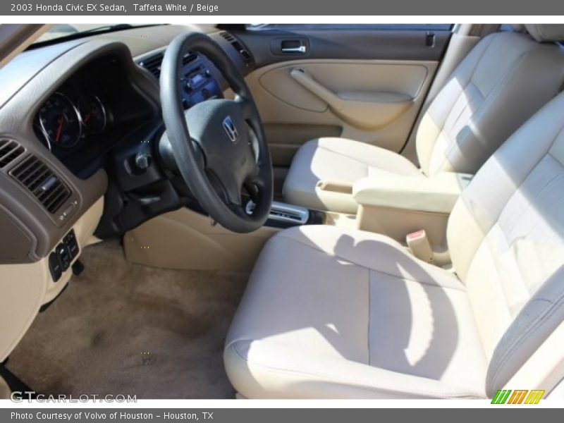 Taffeta White / Beige 2003 Honda Civic EX Sedan