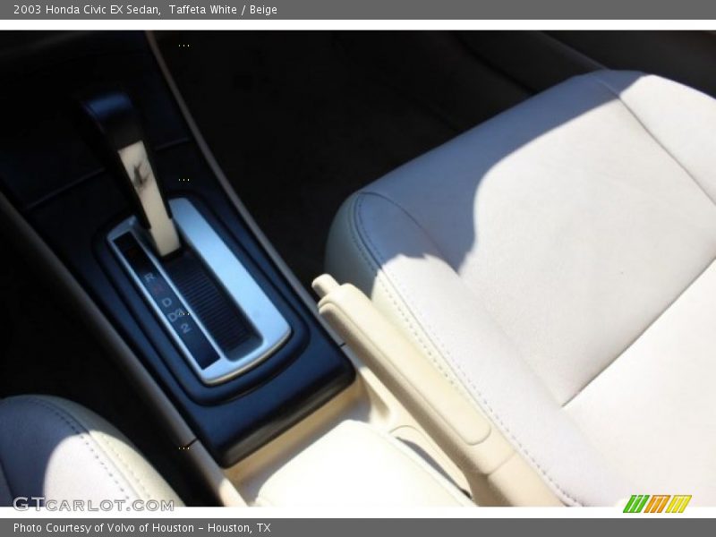 Taffeta White / Beige 2003 Honda Civic EX Sedan