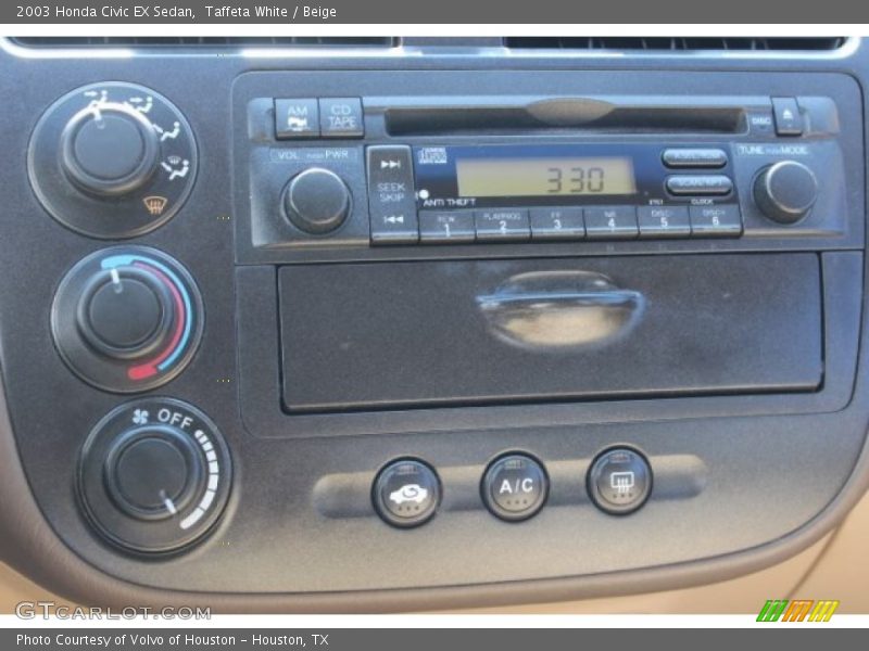 Taffeta White / Beige 2003 Honda Civic EX Sedan