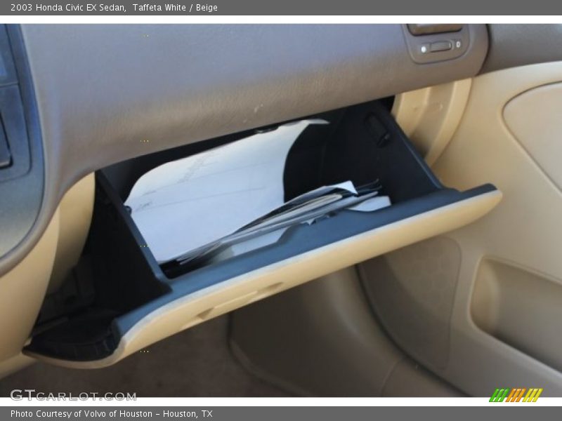 Taffeta White / Beige 2003 Honda Civic EX Sedan