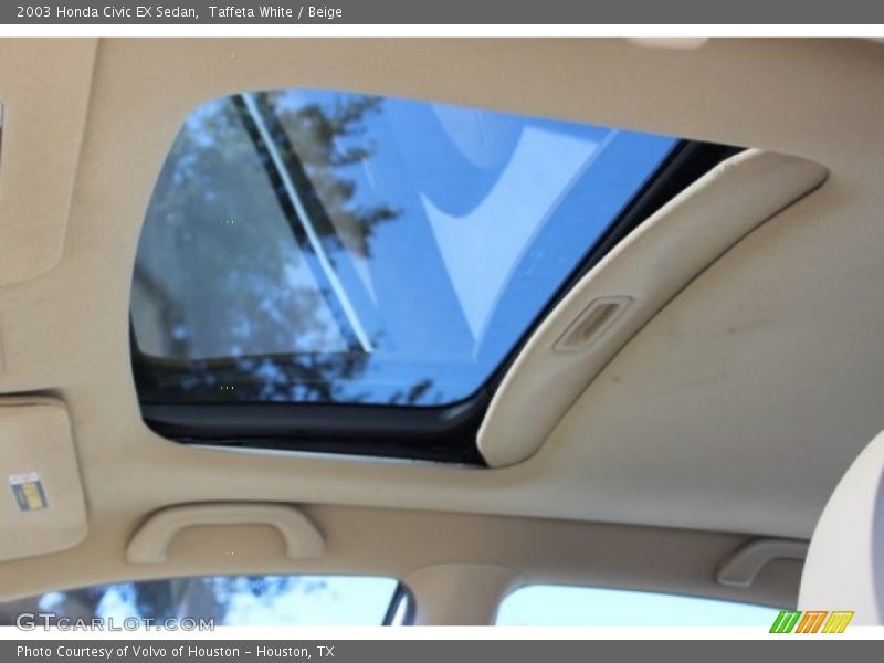 Taffeta White / Beige 2003 Honda Civic EX Sedan