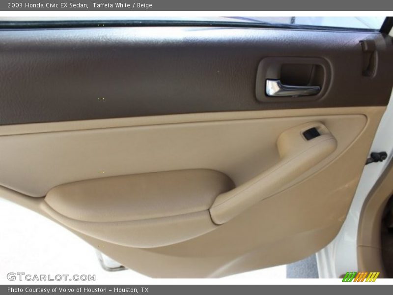 Taffeta White / Beige 2003 Honda Civic EX Sedan
