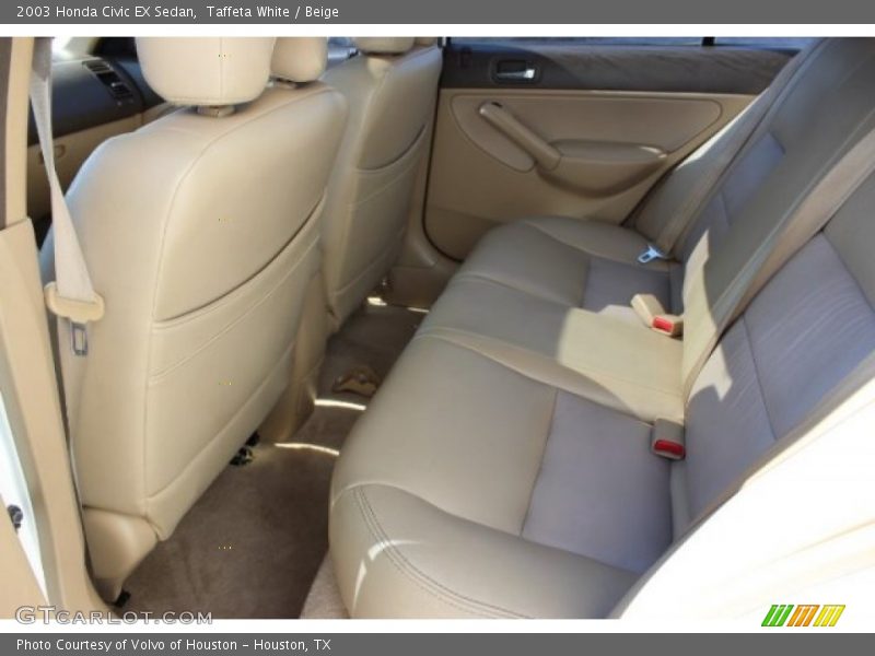 Taffeta White / Beige 2003 Honda Civic EX Sedan
