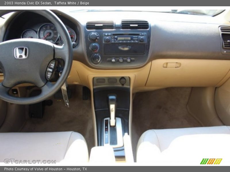 Taffeta White / Beige 2003 Honda Civic EX Sedan