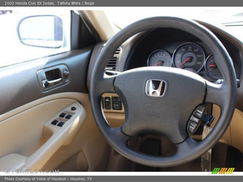 Taffeta White / Beige 2003 Honda Civic EX Sedan