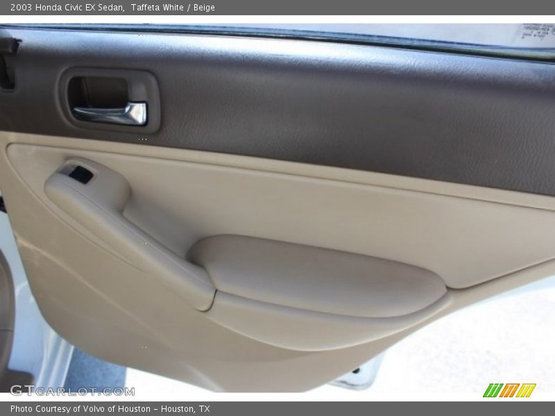 Taffeta White / Beige 2003 Honda Civic EX Sedan