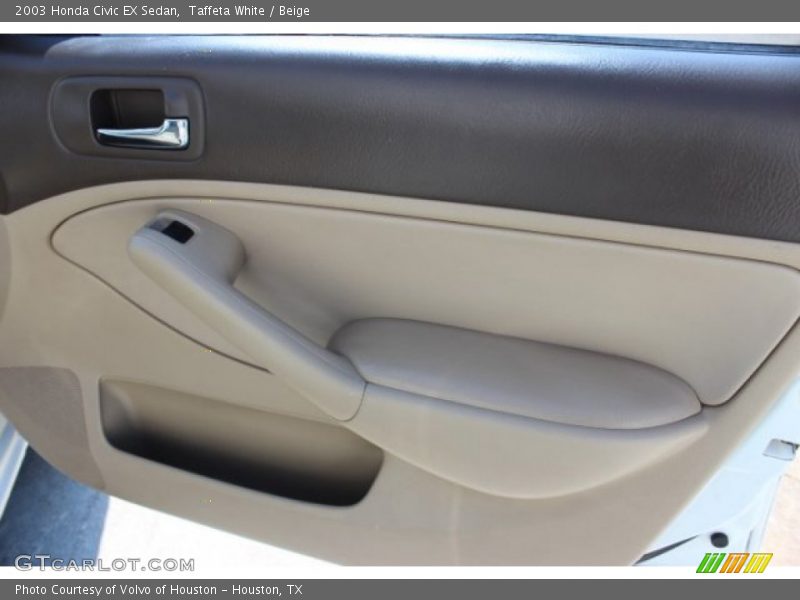 Taffeta White / Beige 2003 Honda Civic EX Sedan