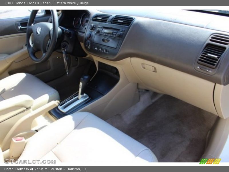Taffeta White / Beige 2003 Honda Civic EX Sedan