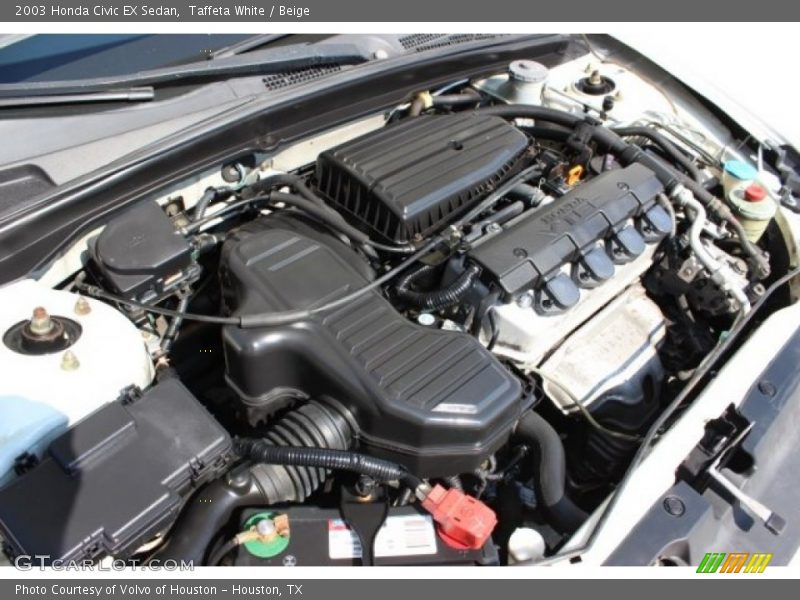 Taffeta White / Beige 2003 Honda Civic EX Sedan