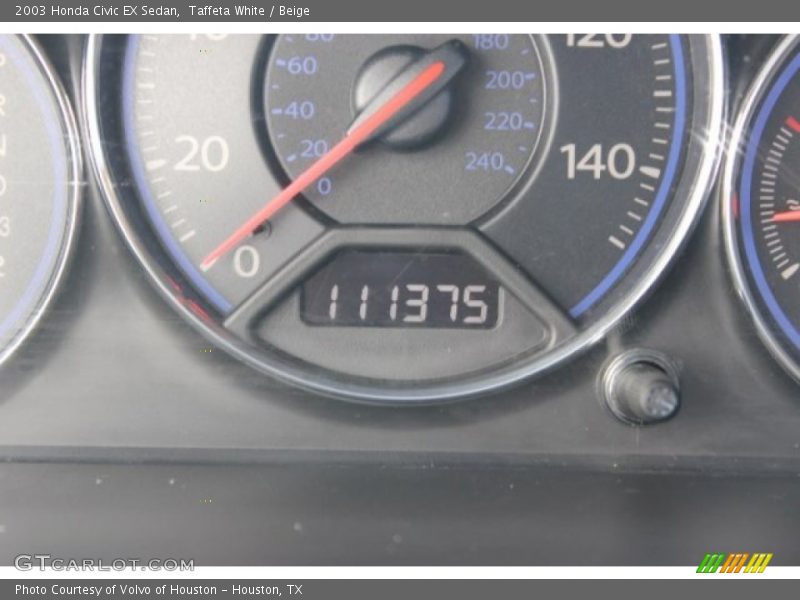 Taffeta White / Beige 2003 Honda Civic EX Sedan