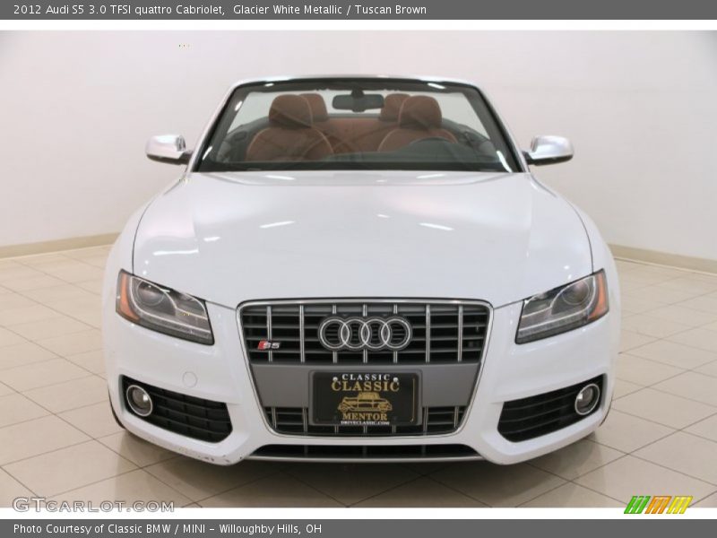 Glacier White Metallic / Tuscan Brown 2012 Audi S5 3.0 TFSI quattro Cabriolet