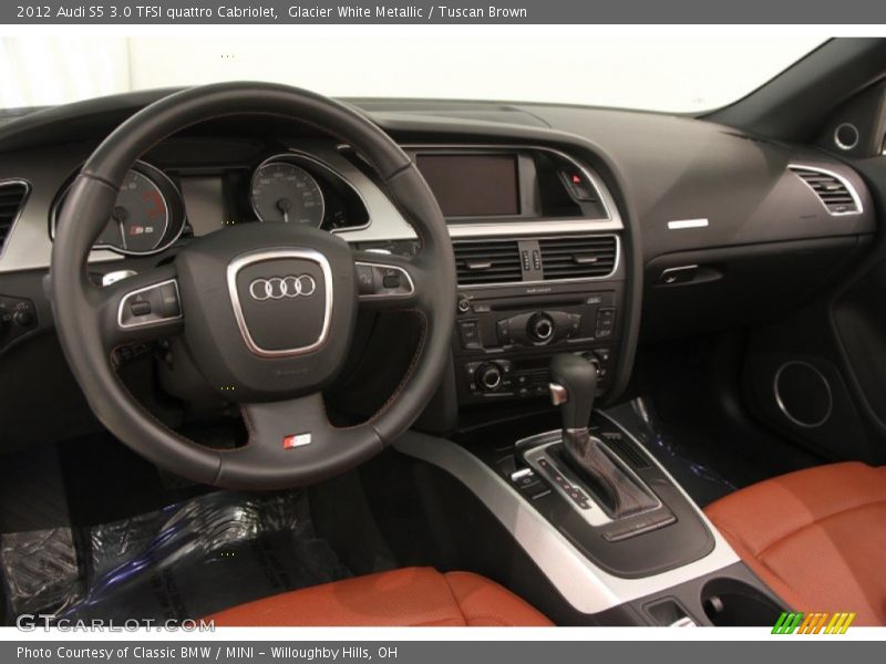 Glacier White Metallic / Tuscan Brown 2012 Audi S5 3.0 TFSI quattro Cabriolet