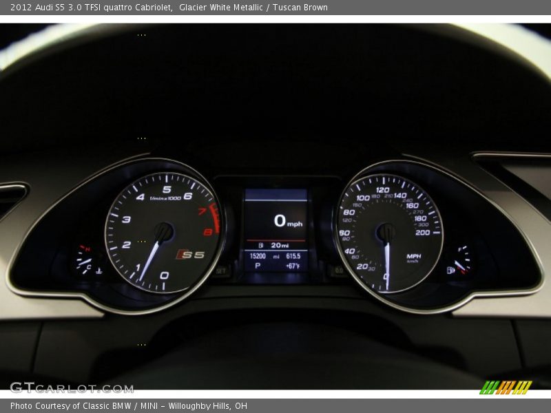 Glacier White Metallic / Tuscan Brown 2012 Audi S5 3.0 TFSI quattro Cabriolet