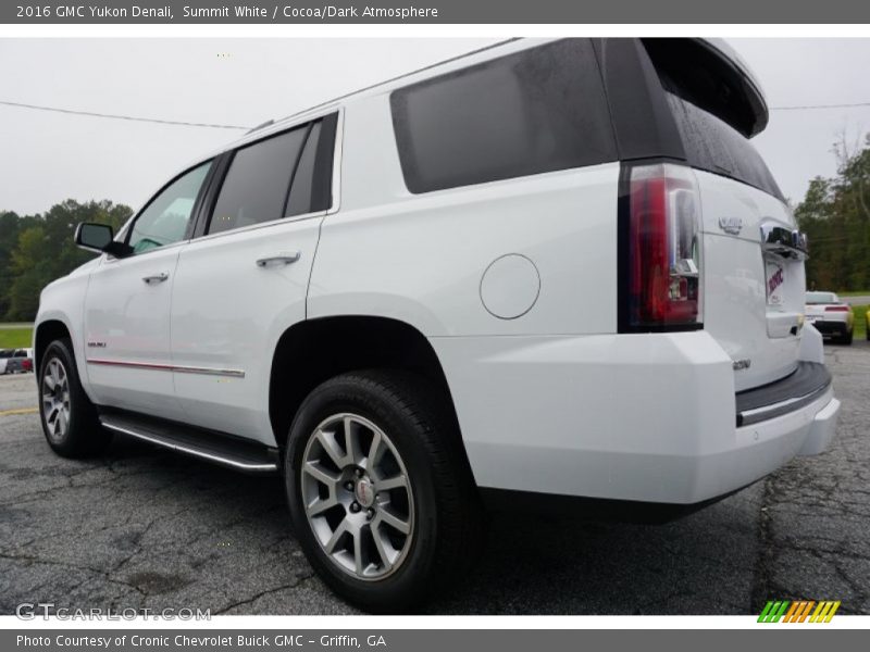 Summit White / Cocoa/Dark Atmosphere 2016 GMC Yukon Denali