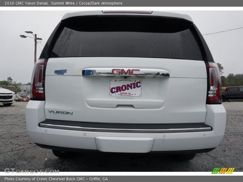 Summit White / Cocoa/Dark Atmosphere 2016 GMC Yukon Denali