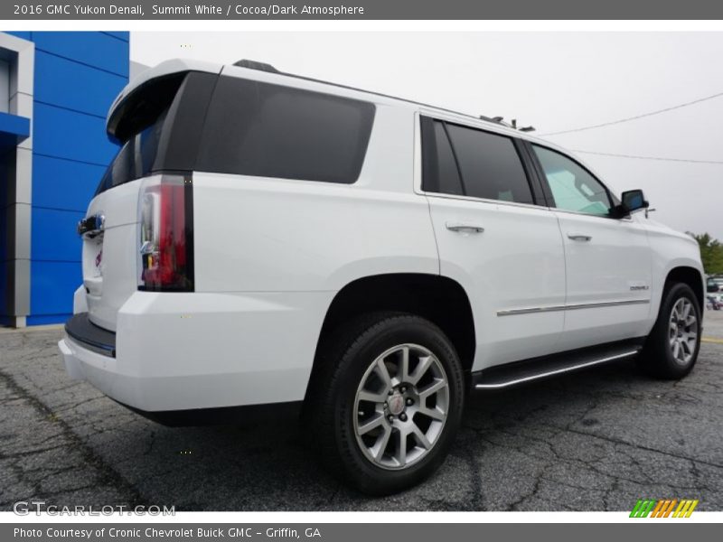 Summit White / Cocoa/Dark Atmosphere 2016 GMC Yukon Denali