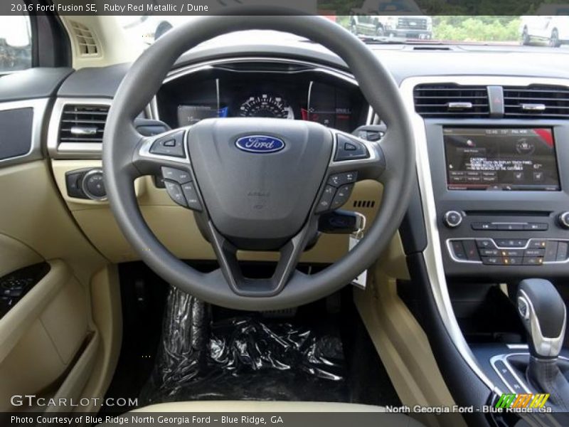 Ruby Red Metallic / Dune 2016 Ford Fusion SE