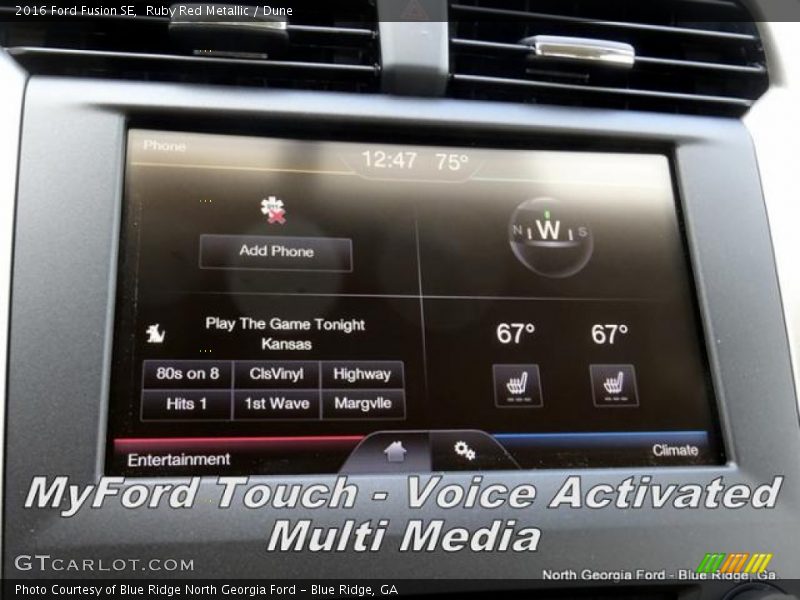 Ruby Red Metallic / Dune 2016 Ford Fusion SE