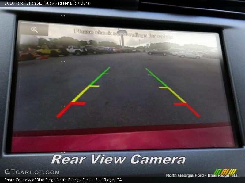 Ruby Red Metallic / Dune 2016 Ford Fusion SE