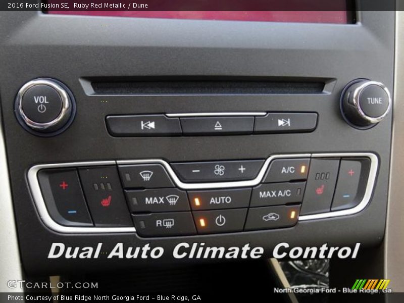 Ruby Red Metallic / Dune 2016 Ford Fusion SE