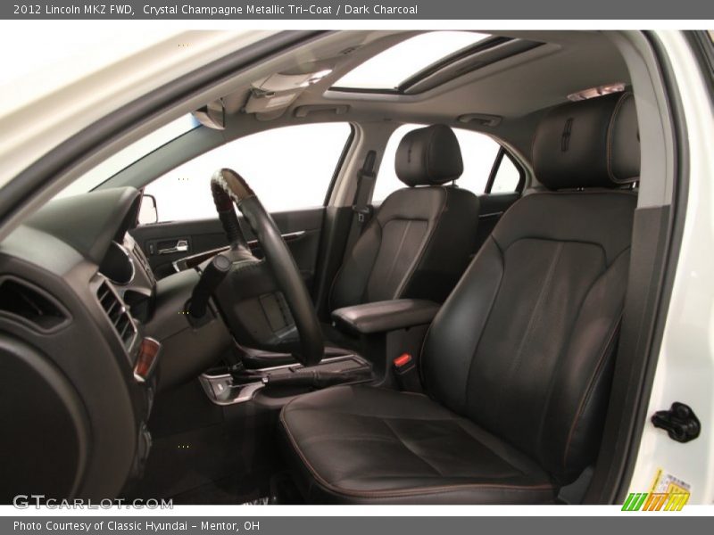 Crystal Champagne Metallic Tri-Coat / Dark Charcoal 2012 Lincoln MKZ FWD
