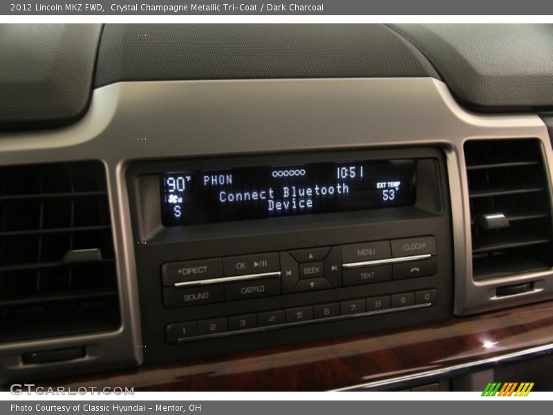 Crystal Champagne Metallic Tri-Coat / Dark Charcoal 2012 Lincoln MKZ FWD