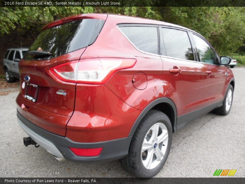 Sunset Metallic / Medium Light Stone 2016 Ford Escape SE 4WD