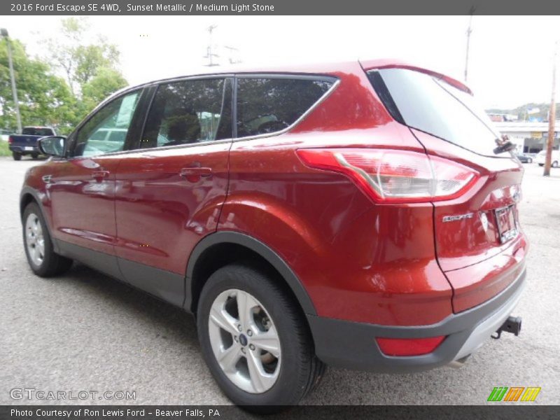 Sunset Metallic / Medium Light Stone 2016 Ford Escape SE 4WD