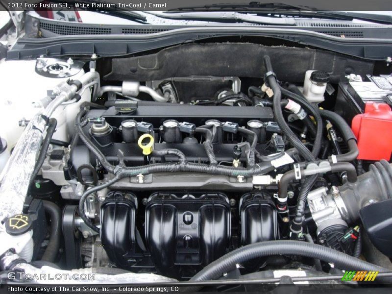White Platinum Tri-Coat / Camel 2012 Ford Fusion SEL