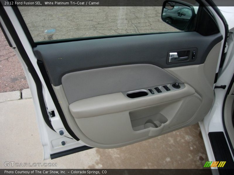 White Platinum Tri-Coat / Camel 2012 Ford Fusion SEL