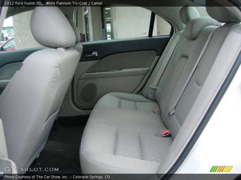 White Platinum Tri-Coat / Camel 2012 Ford Fusion SEL