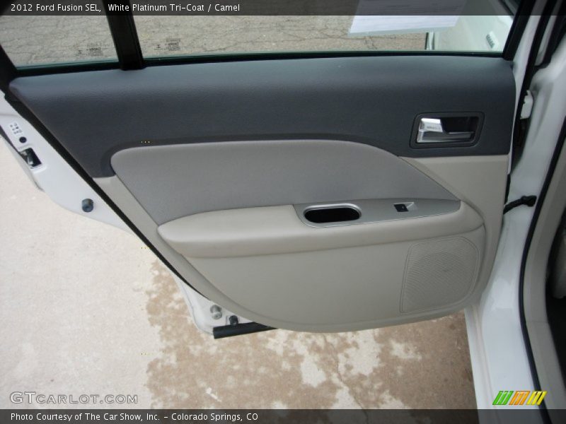 White Platinum Tri-Coat / Camel 2012 Ford Fusion SEL