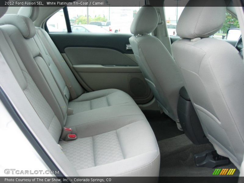 White Platinum Tri-Coat / Camel 2012 Ford Fusion SEL