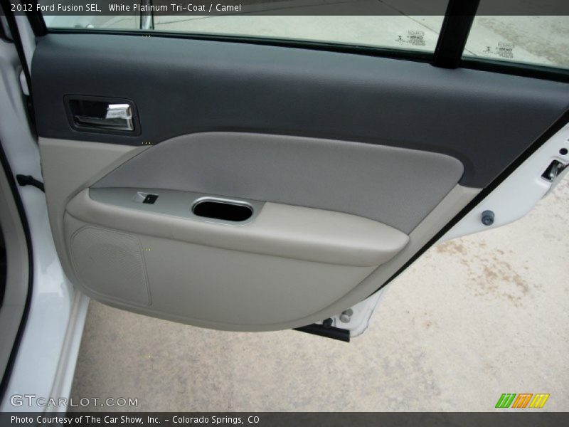 White Platinum Tri-Coat / Camel 2012 Ford Fusion SEL