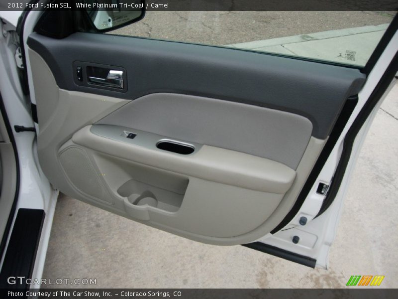 White Platinum Tri-Coat / Camel 2012 Ford Fusion SEL