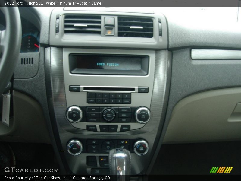 White Platinum Tri-Coat / Camel 2012 Ford Fusion SEL