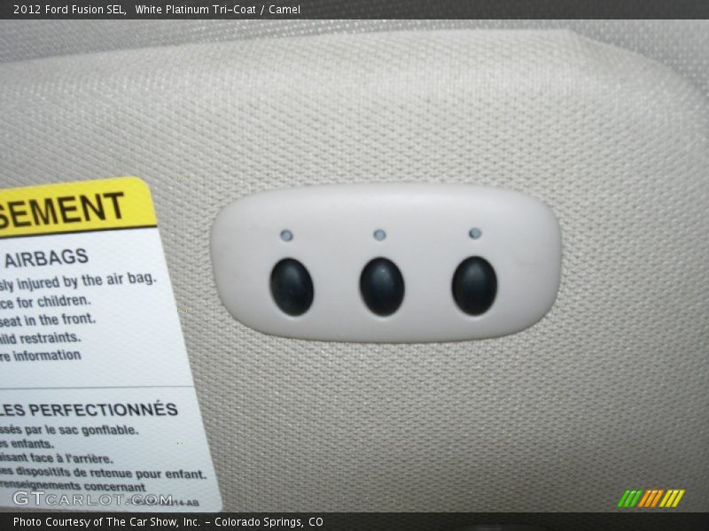 White Platinum Tri-Coat / Camel 2012 Ford Fusion SEL
