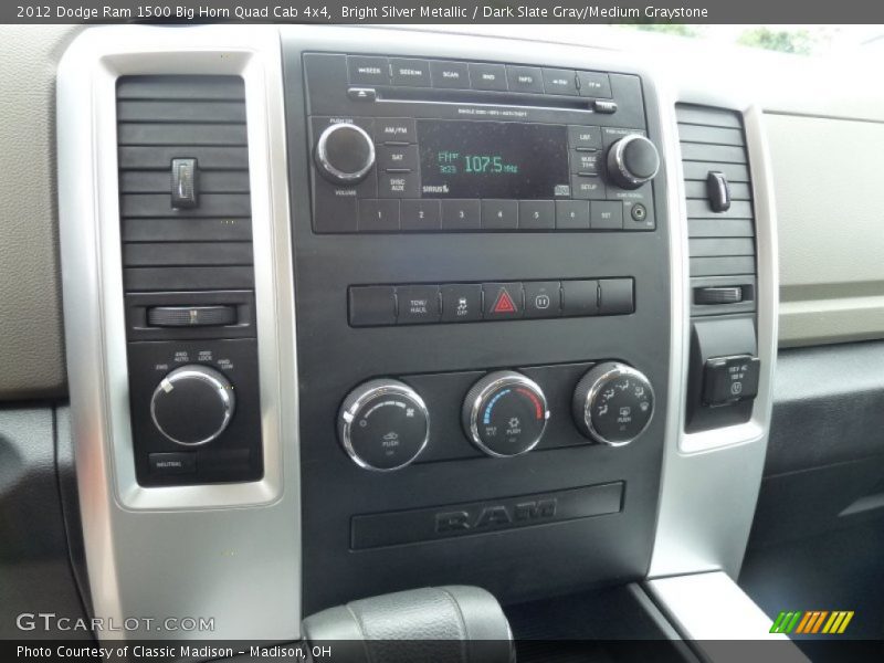 Bright Silver Metallic / Dark Slate Gray/Medium Graystone 2012 Dodge Ram 1500 Big Horn Quad Cab 4x4