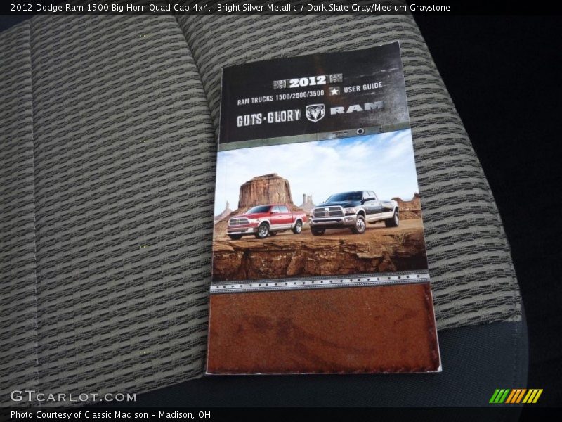 Bright Silver Metallic / Dark Slate Gray/Medium Graystone 2012 Dodge Ram 1500 Big Horn Quad Cab 4x4