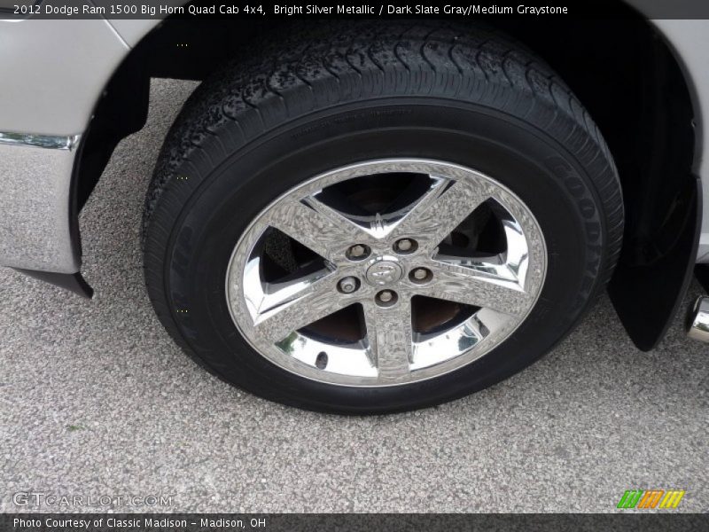 Bright Silver Metallic / Dark Slate Gray/Medium Graystone 2012 Dodge Ram 1500 Big Horn Quad Cab 4x4