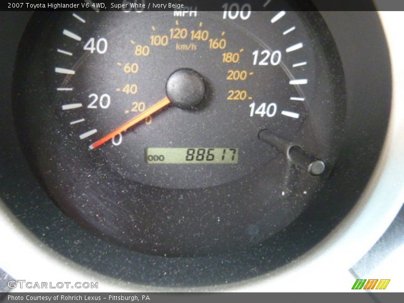 Super White / Ivory Beige 2007 Toyota Highlander V6 4WD