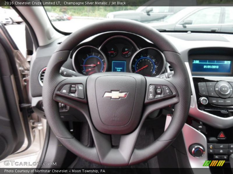 Champagne Silver Metallic / Jet Black 2016 Chevrolet Cruze Limited LT