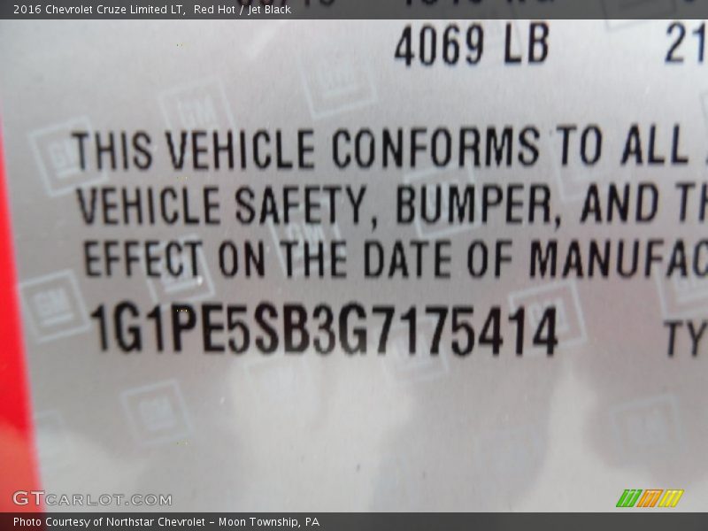 Red Hot / Jet Black 2016 Chevrolet Cruze Limited LT
