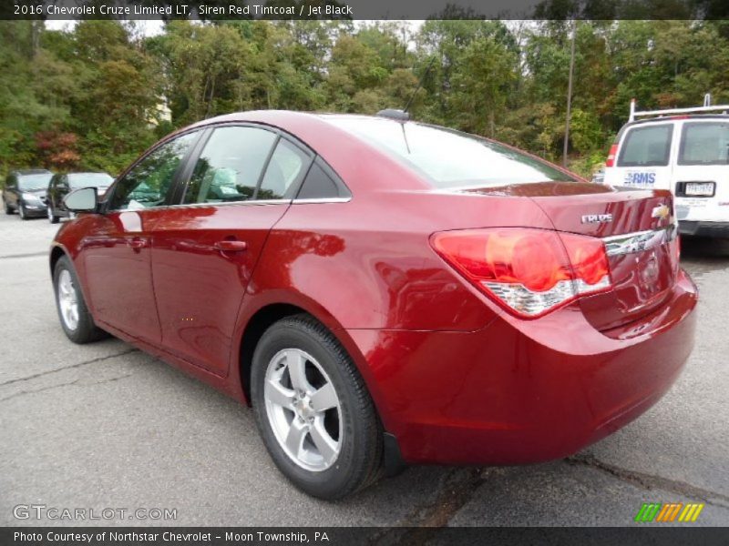 Siren Red Tintcoat / Jet Black 2016 Chevrolet Cruze Limited LT
