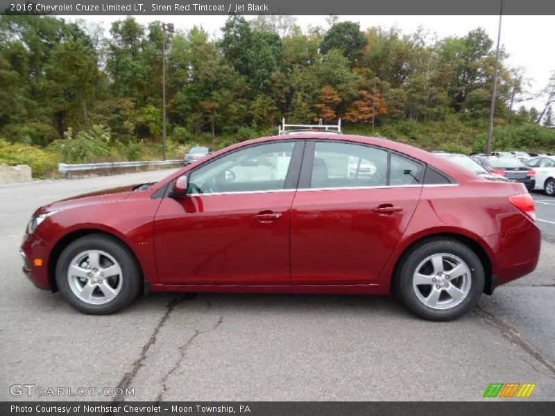 Siren Red Tintcoat / Jet Black 2016 Chevrolet Cruze Limited LT
